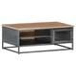 vidaXL Table basse Gris 90x50x35 cm Bois d'acacia massif - TU