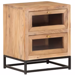 Introduisez un air de charme industriel dans votre décoration intérieure avec cette élégante table de chevet en bois ! Cette ...