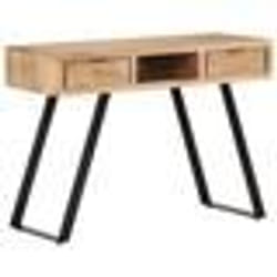 vidaXL Bureau 107x45x79 cm Bois d'acacia solide avec bord naturel