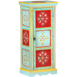 Vidaxl - Buffet peint à la main 40x30x90 cm Bois de manguier solide