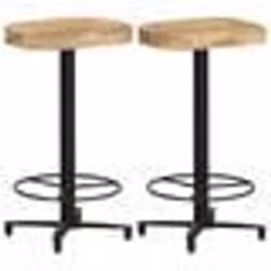 vidaXL Tabourets de bar lot de 2 66 cm bois de manguier massif - TU