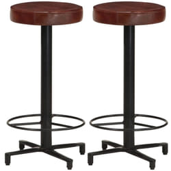 Vidaxl - Tabourets de bar lot de 2 66 cm cuir véritable