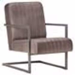 vidaXL Chaise de canapé cantilever marron délavé cuir véritable - TU