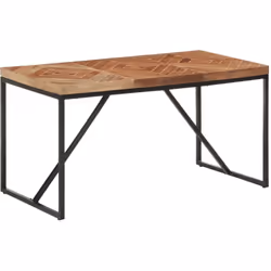 Cette table de salle à manger en bois ajoute un aspect industriel et constitue un excellent supplément à votre cuisine et à v ...