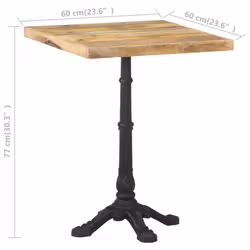 VidaXL 321084 table de cuisine et de salle à manger Forme carrée - Vue supplémentaire 6