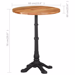 VidaXL 321088 table de cuisine et de salle à manger Forme arrondie - Vue supplémentaire 7