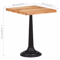 VidaXL 321091 table de cuisine et de salle à manger Forme carrée - Vue supplémentaire 7