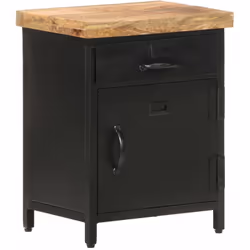 La table de chevet en bois ajoute un style industriel à votre chambre à coucher et salon ! La table de chevet est faite de bo ...