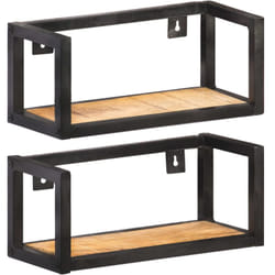 Vidaxl - tagères murales 2 pcs 40 cm Bois de manguier brut