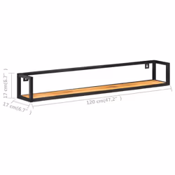 VidaXL 320675 étagères Bois d'acacia, Fer - Vue supplémentaire 7