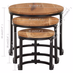VidaXL 320687 Table à café, latérale et de salon - Vue supplémentaire 8