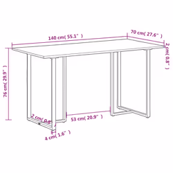 VidaXL 320694 table de cuisine et de salle à manger - Vue supplémentaire 6