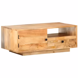 Cette table basse en bois ajoute un look vintage et est un choix parfait pour votre espace de vie existant. Cette table d’app ...