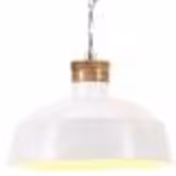 vidaXL Lampe suspendue industrielle 32 cm Blanc E27 - TU