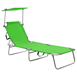VidaXL 310325 chaise d'extérieur Linge Siège rembourré Acier, Polyester Vert