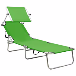 VidaXL 310325 chaise d'extérieur Linge Siège rembourré Acier, Polyester Vert