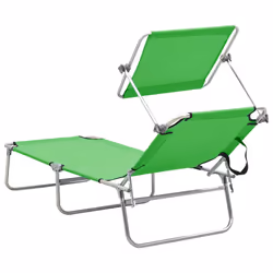 VidaXL 310325 chaise d'extérieur Linge Siège rembourré Acier, Polyester Vert - Vue supplémentaire 5