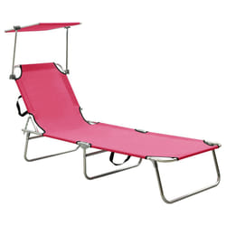 VidaXL 310327 chaise d'extérieur Linge Siège rembourré Acier, Polyester Magenta