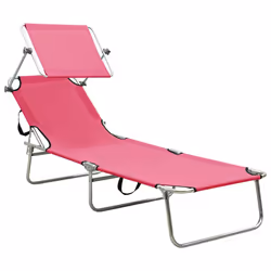 VidaXL 310327 chaise d'extérieur Linge Siège rembourré Acier, Polyester Magenta