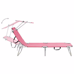 VidaXL 310327 chaise d'extérieur Linge Siège rembourré Acier, Polyester Magenta - Vue supplémentaire 4