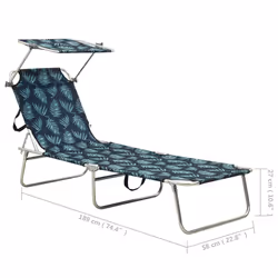 VidaXL 310328 chaise d'extérieur Linge Siège rembourré Acier, Polyester Multicolore - Vue supplémentaire 8