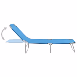 VidaXL 310329 chaise d'extérieur Linge Siège rembourré Tissu, Acier Bleu, Turquoise