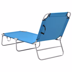 VidaXL 310329 chaise d'extérieur Linge Siège rembourré Tissu, Acier Bleu, Turquoise - Vue supplémentaire 4