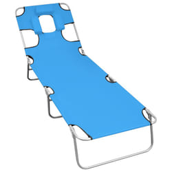 VidaXL 310332 chaise d'extérieur Linge Siège rembourré Acier, Polyester Bleu, Turquoise