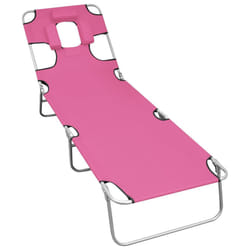 VidaXL 310333 chaise d'extérieur Linge Siège rembourré Acier, Polyester Magenta