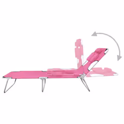VidaXL 310333 chaise d'extérieur Linge Siège rembourré Acier, Polyester Magenta - Vue supplémentaire 6