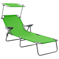 VidaXL 310335 chaise d'extérieur Linge Siège rembourré Tissu, Acier Vert