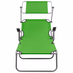 VidaXL 310335 chaise d'extérieur Linge Siège rembourré Tissu, Acier Vert
