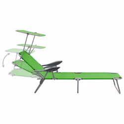 VidaXL 310335 chaise d'extérieur Linge Siège rembourré Tissu, Acier Vert