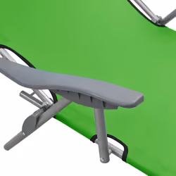 VidaXL 310335 chaise d'extérieur Linge Siège rembourré Tissu, Acier Vert - Vue supplémentaire 6