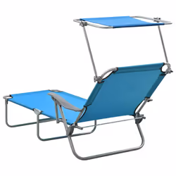 VidaXL 310336 chaise d'extérieur Linge Siège rembourré Tissu, Acier Bleu