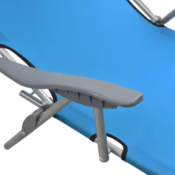 VidaXL 310336 chaise d'extérieur Linge Siège rembourré Tissu, Acier Bleu - Vue supplémentaire 6