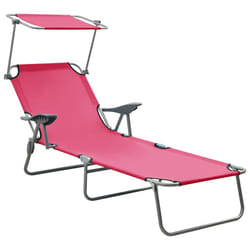 VidaXL 310337 chaise d'extérieur Linge Siège rembourré Tissu, Acier Rose