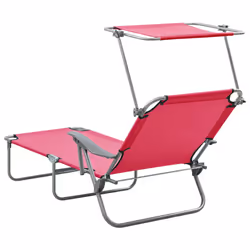 VidaXL 310337 chaise d'extérieur Linge Siège rembourré Tissu, Acier Rose
