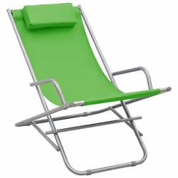VidaXL 310339 chaise d'extérieur Terrace Polyvinyl chloride (PVC), Acier Vert - Vue supplémentaire 2