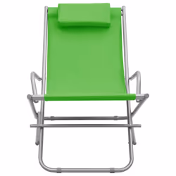 VidaXL 310339 chaise d'extérieur Terrace Polyvinyl chloride (PVC), Acier Vert - Vue supplémentaire 3