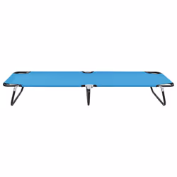 VidaXL 310348 chaise d'extérieur Linge Siège rembourré Oxford, Polyvinyl chloride (PVC), Acier Bleu, Turquoise