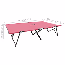 VidaXL 310353 chaise d'extérieur Linge Siège rembourré Tissu, Polyester Rose - Vue supplémentaire 8