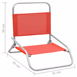 VidaXL 310367 chaise d'extérieur Terrace Oxford, Acier Rouge - Vue supplémentaire 8