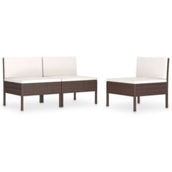 VidaXL 310189 chaise d'extérieur Terrace Siège rembourré Polyester, Polyuréthane, Acier Marron