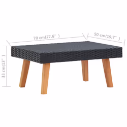 VidaXL 310222 table de jardin Noir - Vue supplémentaire 5