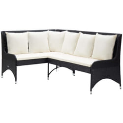 Canapés d'angle de jardin 2 pcs Résine tressée Noir vidaXL