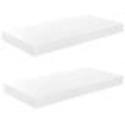 vidaXL Étagère murale flottante 2 pcs Blanc brillant 50x23x3,8 cm MDF