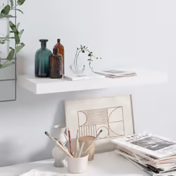 VidaXL 323748 étagères Panneaux MDF, Métal Blanc