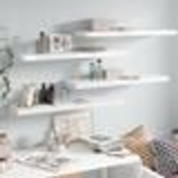 vidaXL Étagère murale flottante 4 pcs Blanc brillant 90x23,5x3,8cm MDF - TU