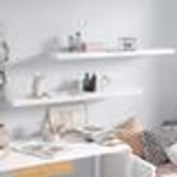 vidaXL Étagère murale flottante 2pcs Blanc brillant 120x23,5x3,8cm MDF
